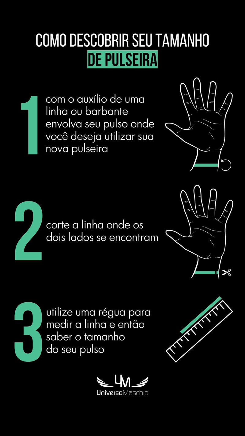 Kit de Pulseiras Masculinas com Fecho Magnético